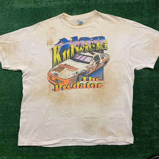 Alan Kulwicki Hooters Racing Vintage 90s NASCAR T-Shirt