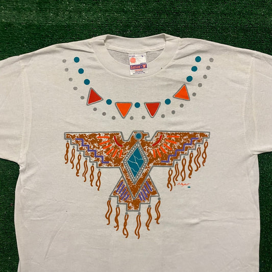Native American Tribal Cave Art Vintage 90s Western T-Shirt