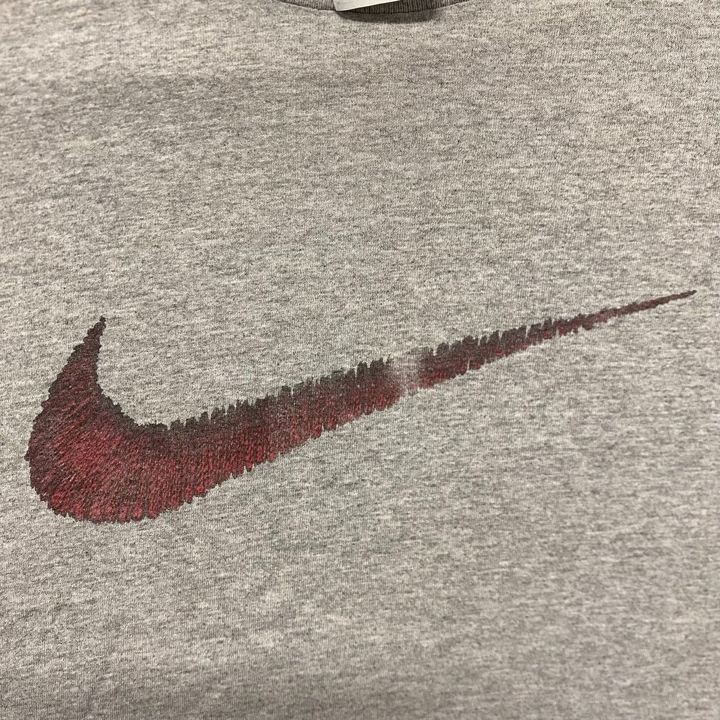 Vintage 90s Nike Center Swoosh Shirt Gray Athletic Logo Tee