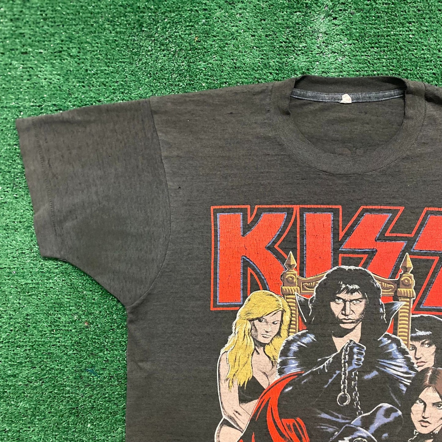 Vintage 80s KISS Gene Simmons Dirty Job Metal Band T-Shirt – Agent