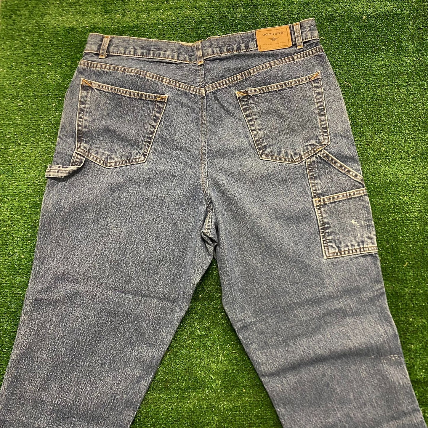 Relaxed Fit Vintage Denim Carpenter Jeans Workwear Pants