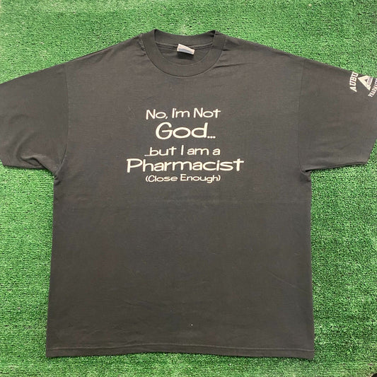 Vintage 90s Essential Drugs Pills Funny Quote Single Stitch Tee