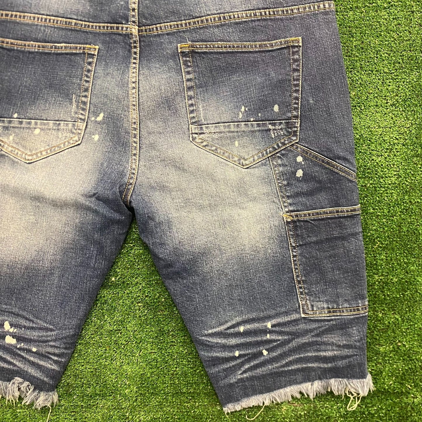 Distressed Vintage Denim Carpenter Jeans Shorts