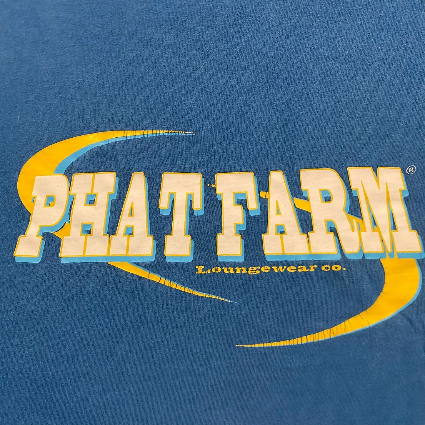 Vintage 90s Y2K Phat Farm Logo Rap Drill Streetwear Baggy Tee