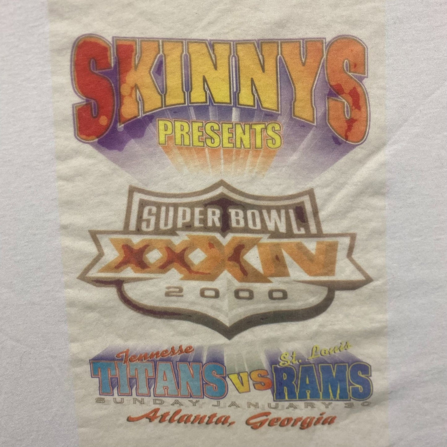 Vintage Y2K 2000 Super Bowl Football Essential Sports Tee