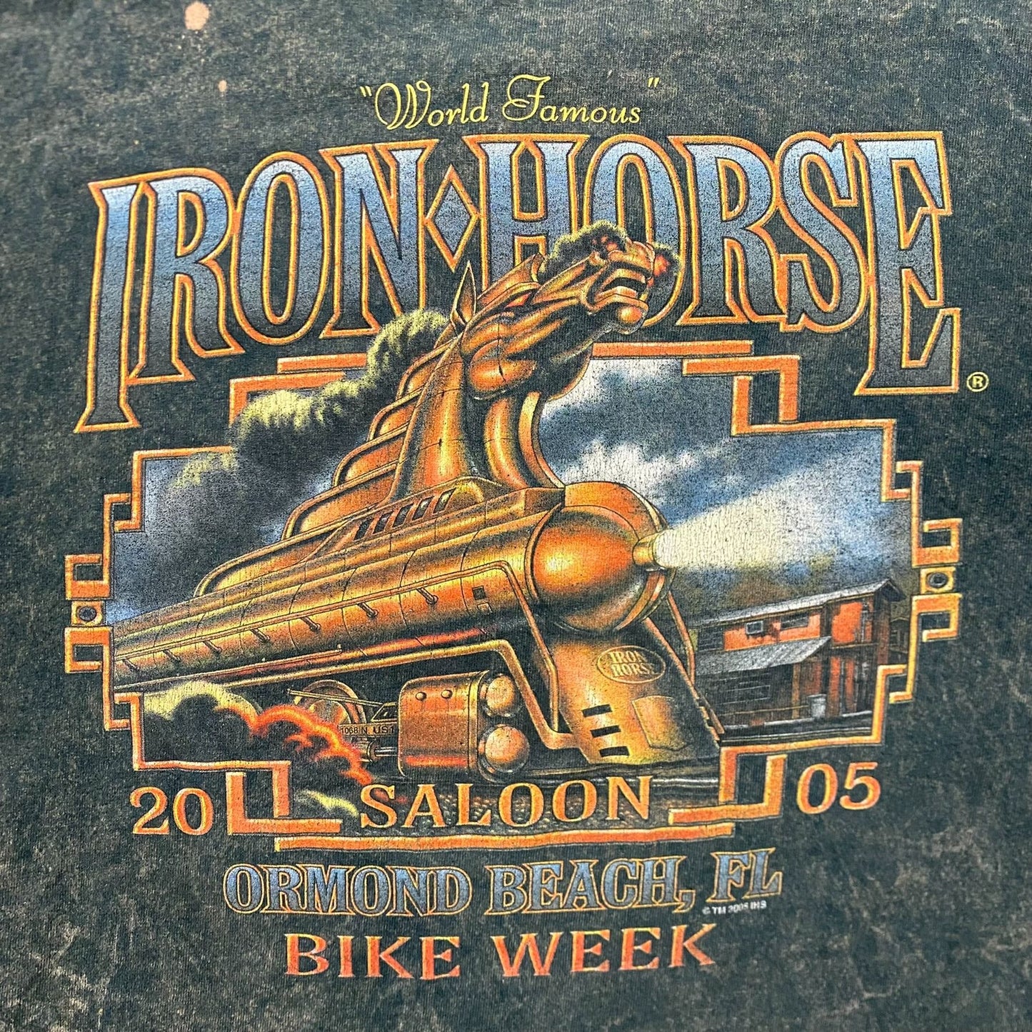 Vintage Y2K Essential Iron Horse Saloon Punk Biker T-Shirt