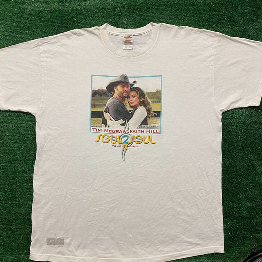 Vintage Y2K Tim McGraw Faith Hill Tour Country Band Tee