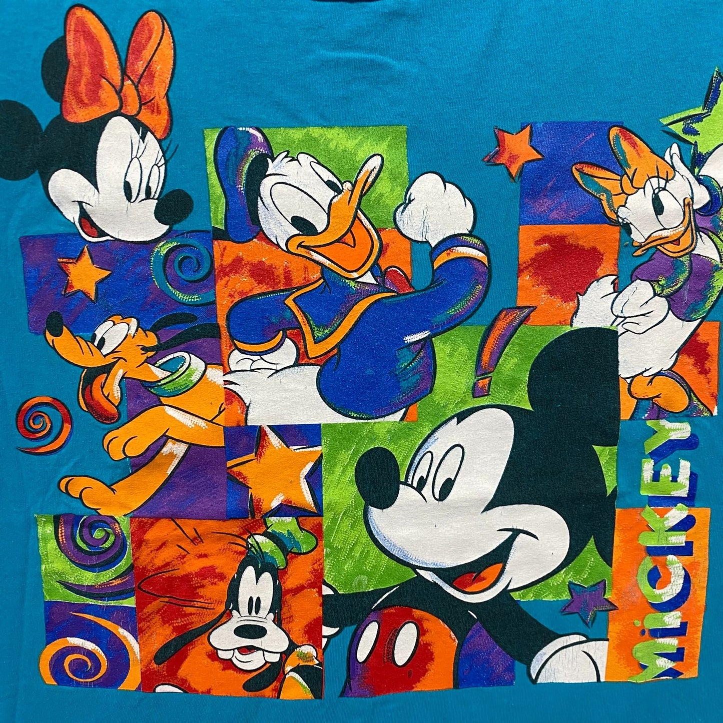 Vintage 90s Mickey Mouse Shirt Disney Cartoon Retro Blue Tee