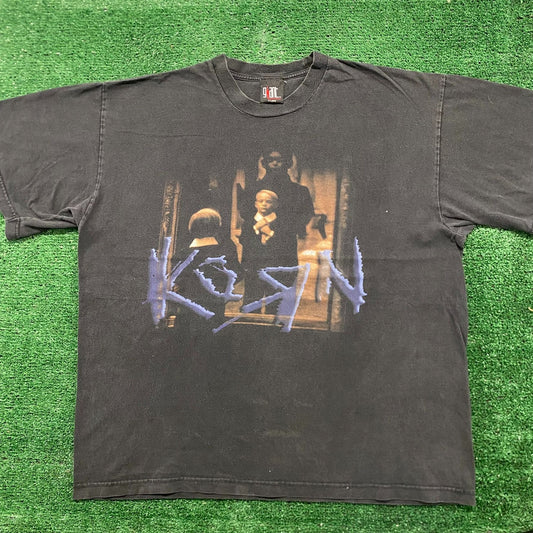Vintage 90s Korn Life is Peachy Sun Faded Nu Metal Band Tee
