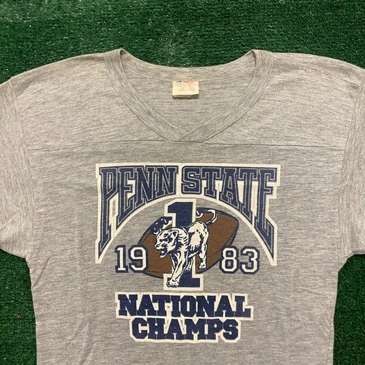 Penn State Lions Football Vintage 80s College Sports T-Shirt