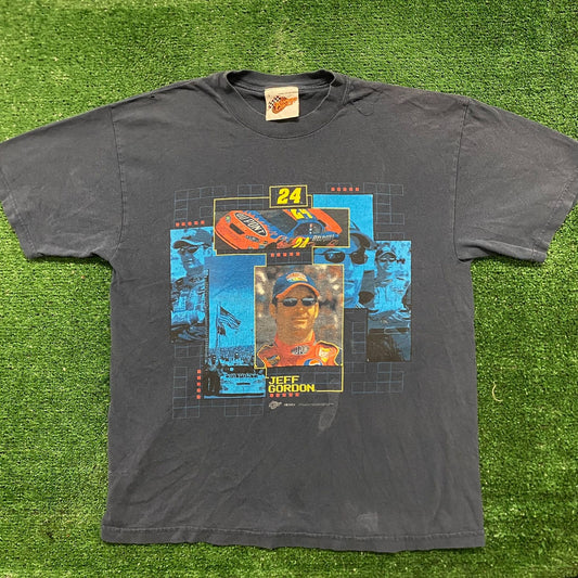 Vintage 90s NASCAR Jeff Gordon Racing Grunge Sun Faded Tee