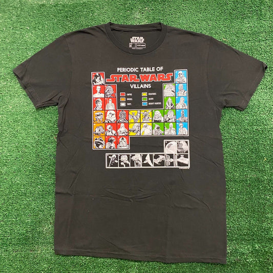 Star Wars Villains Periodic Table Vintage Movie T-Shirt