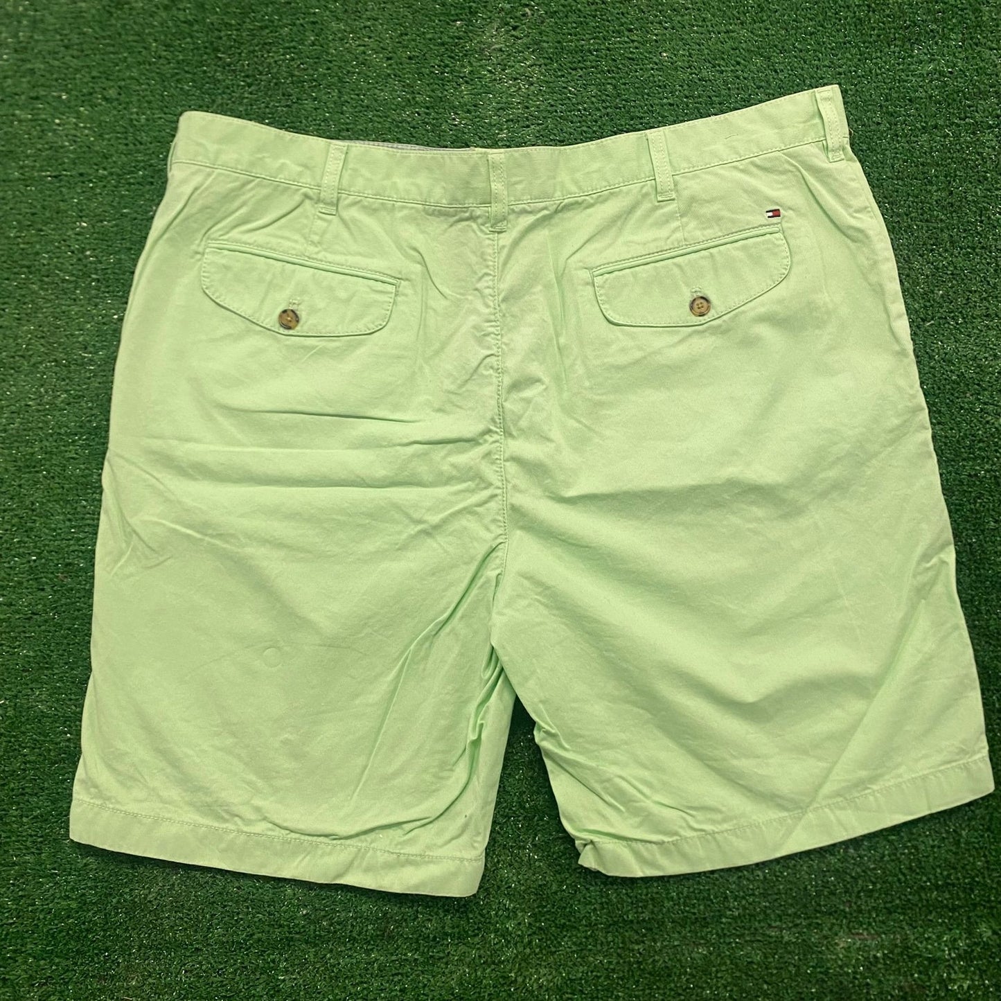 Tommy Hilfiger Pastel Mint Green Vintage Preppy Chino Shorts