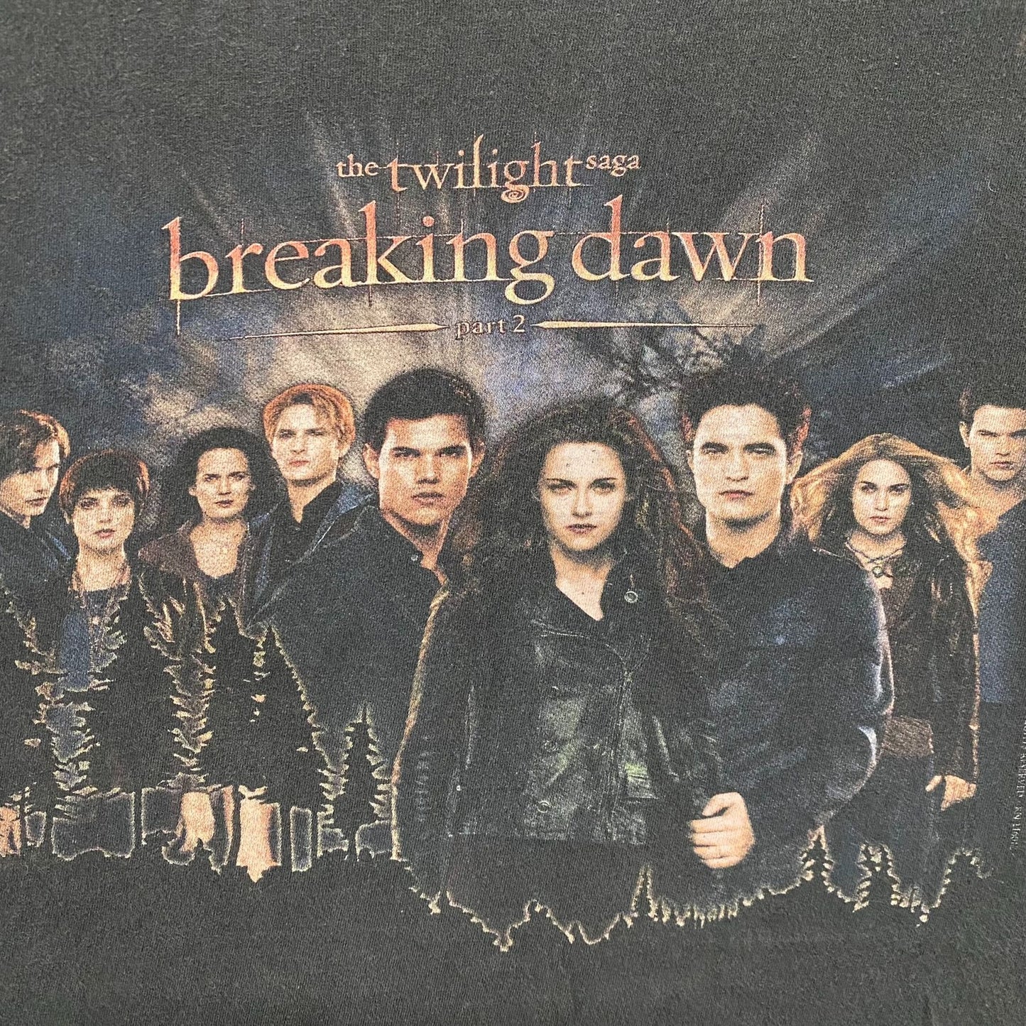 Vintage Y2K Twilight Breaking Dawn Shirt Vampire Black Tee