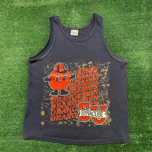 Vintage 80s Essential Syracuse Orangemen College Sports Tank