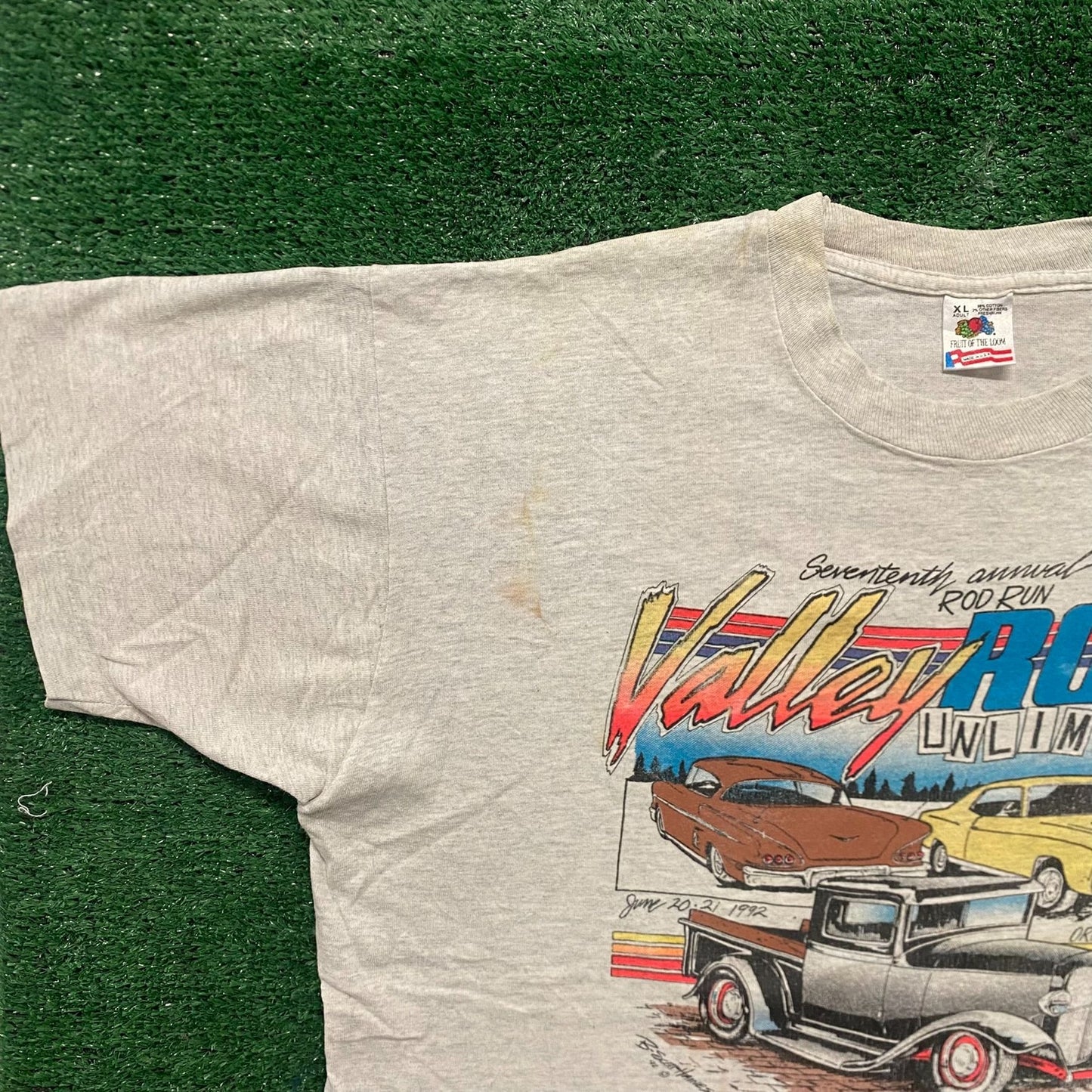 Vintage 90s Hot Rods Shirt Single Stitch Grunge Cars Auto Tee