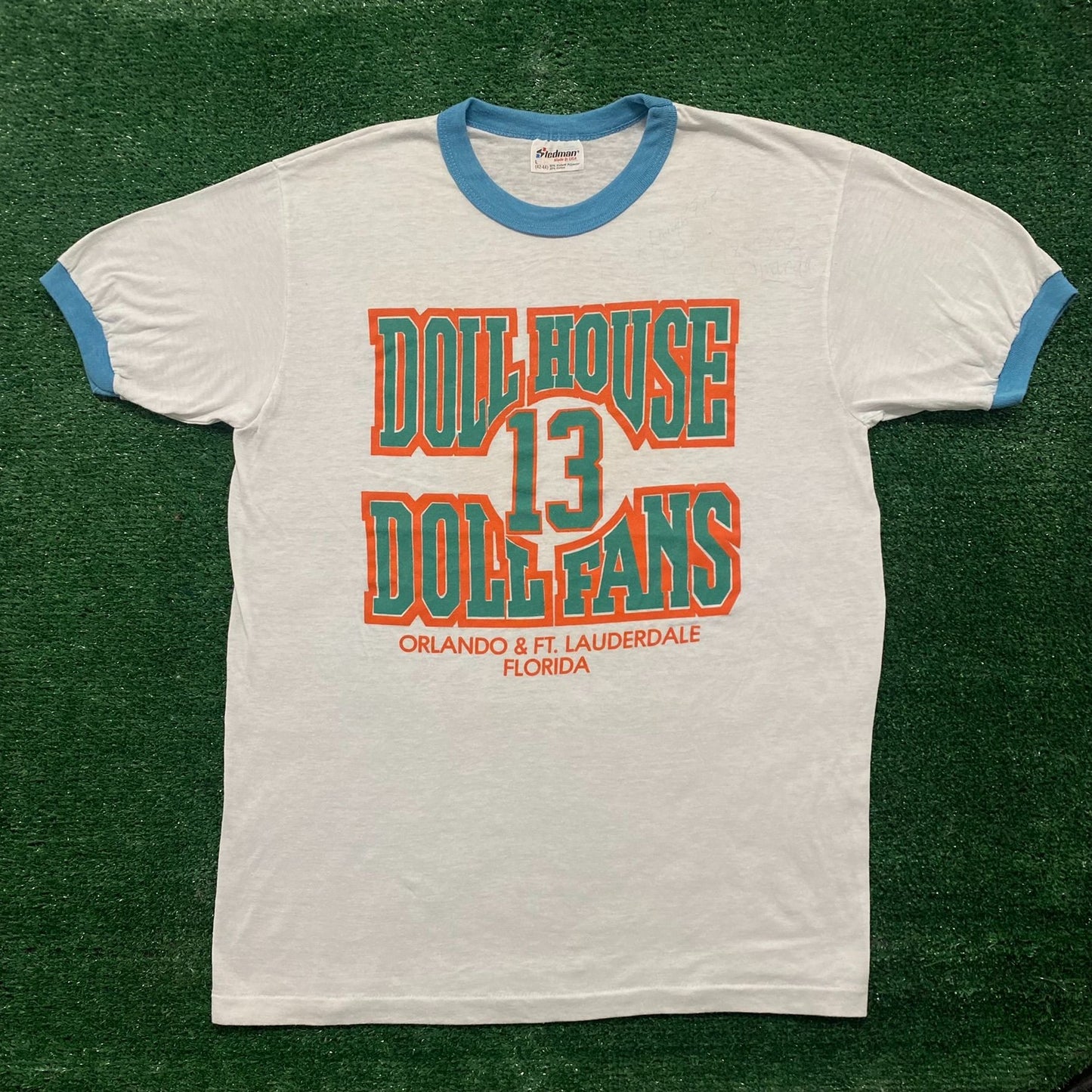 Vintage 80s Orlando Strip Club Single Stitch Ringer T-Shirt