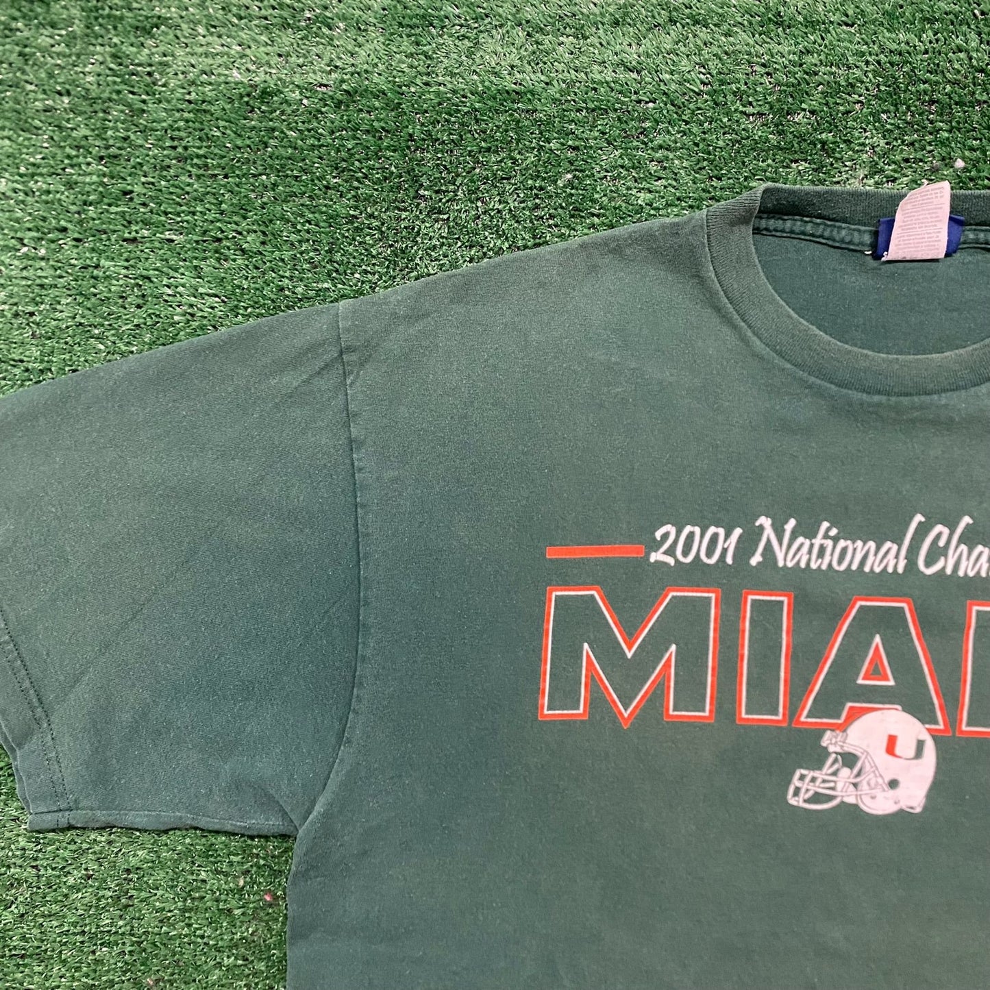 Vintage Y2K Miami Hurricanes Football Shirt College Sports Tee