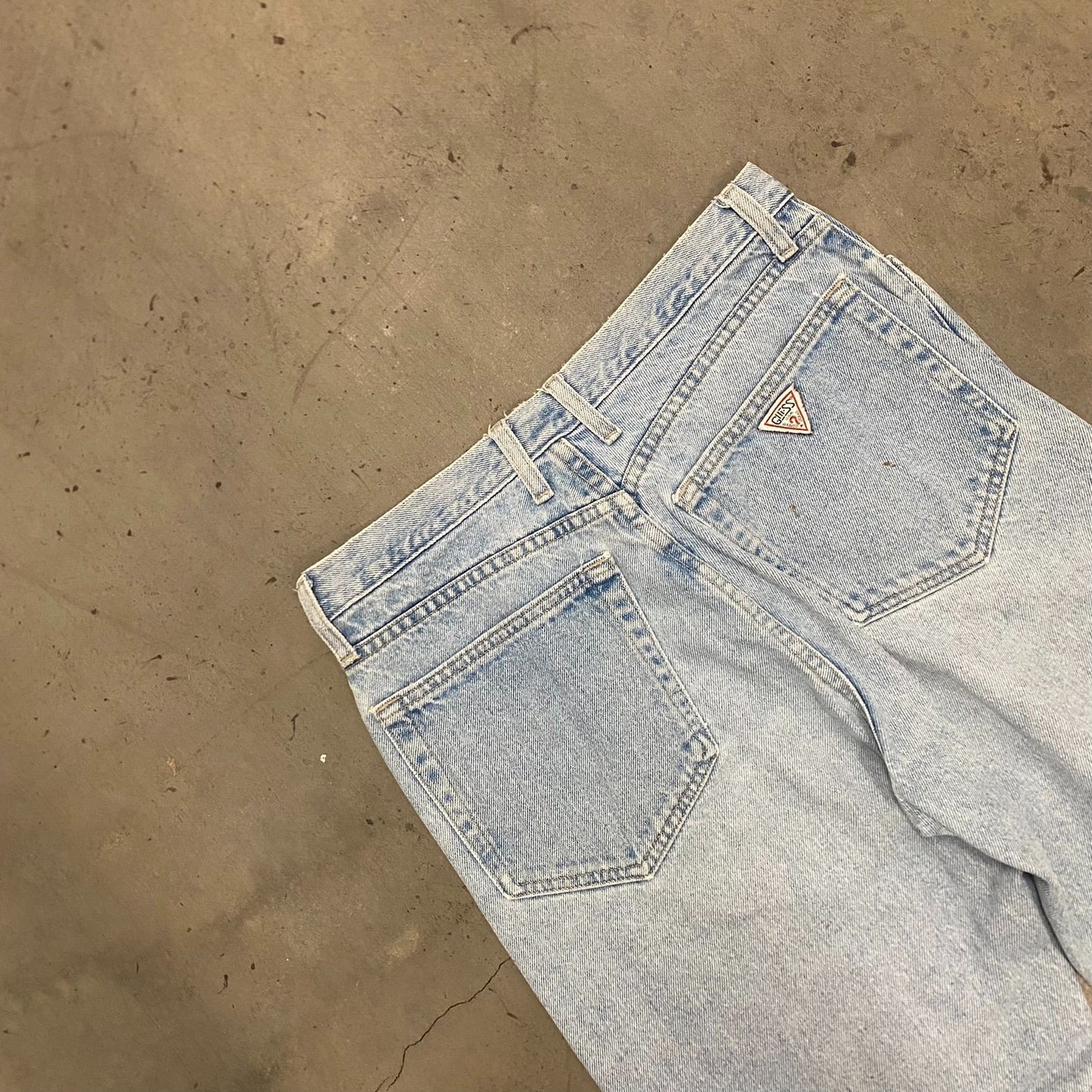Vintage 90s Guess Stonewashed Faded Denim Baggy Jeans