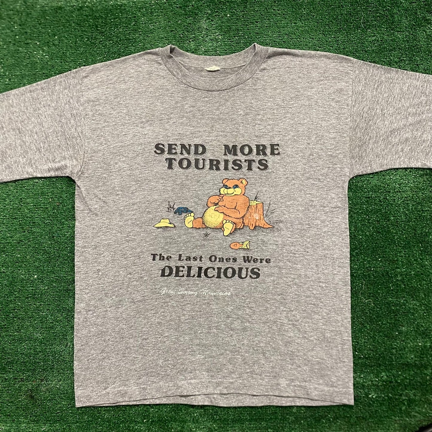 Vintage 80s Bear Nature Quote Funny Single Stitch Humor Tee