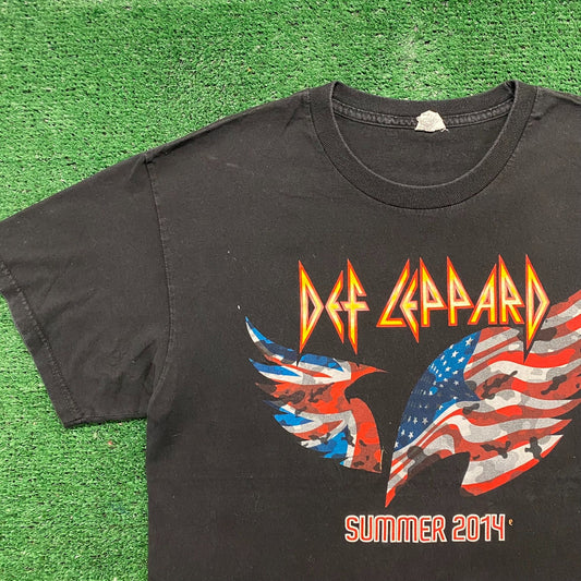 Vintage Y2K Def Leppard Tour Essential Rock Band T-Shirt