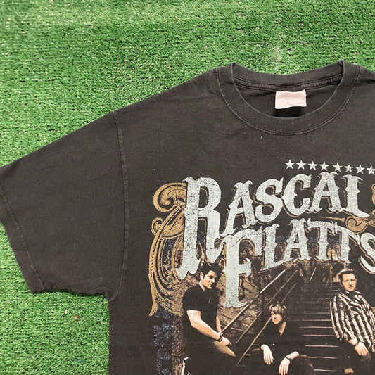 Vintage Y2K Rascal Flatts Tour Country Music Band Tee
