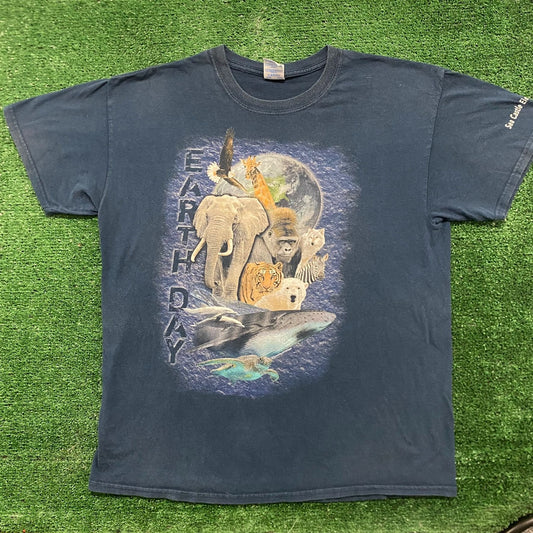 Vintage Y2K Earth Day Animals Essential Nature T-Shirt