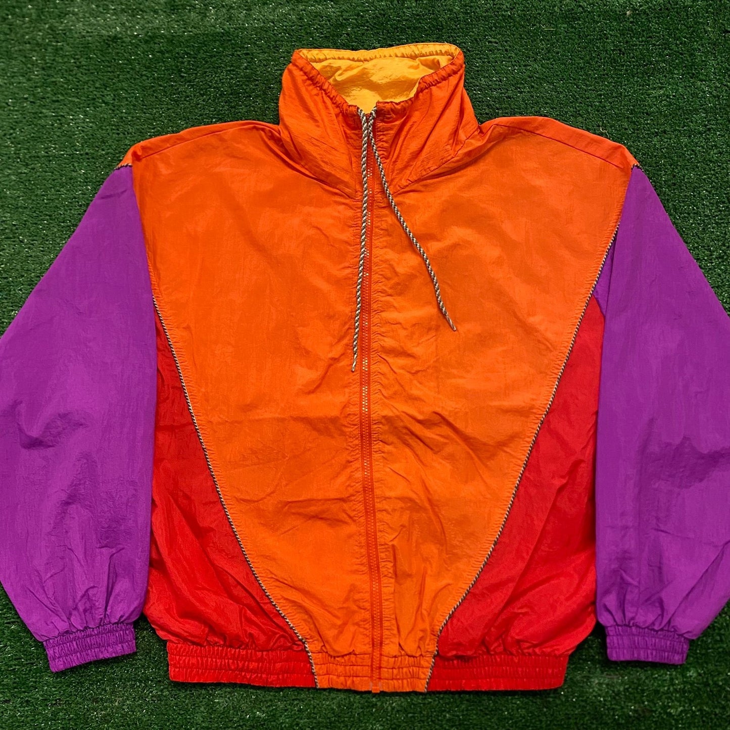 Speedo Vintage 90s Color Block Windbreaker Nylon Jacket