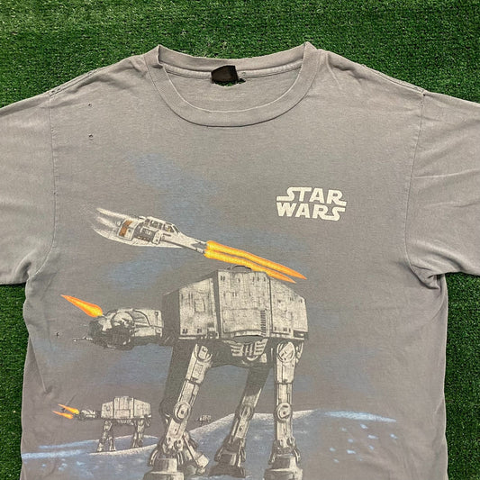 Star Wars AT-AT Hoth Battle Vintage 90s Movie T-Shirt