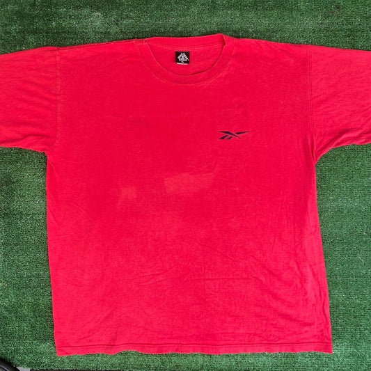 Vintage Y2K Reebok Logo Shirt Athletic Embroidered Drill Tee