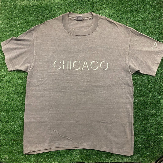 Vintage 80s Essential Sun Faded Chicago Single Stitch T-Shirt