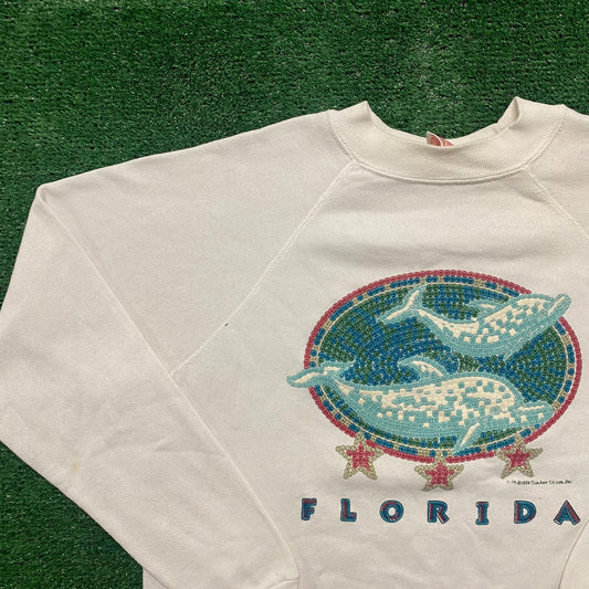 Vintage 90s Florida Dolphins Nature Crewneck Sweatshirt