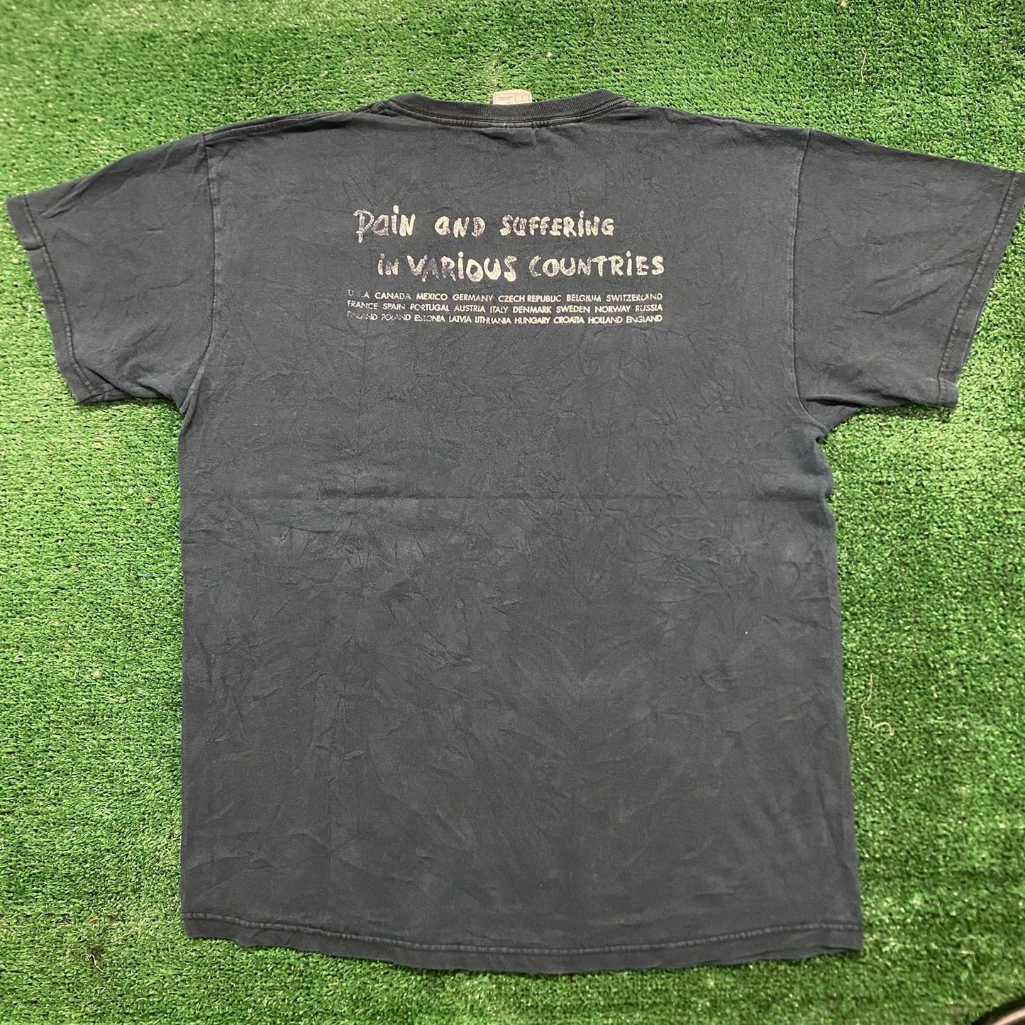 Vintage Y2K Depeche Mode Tour Sun Faded Punk Rock Band Tee