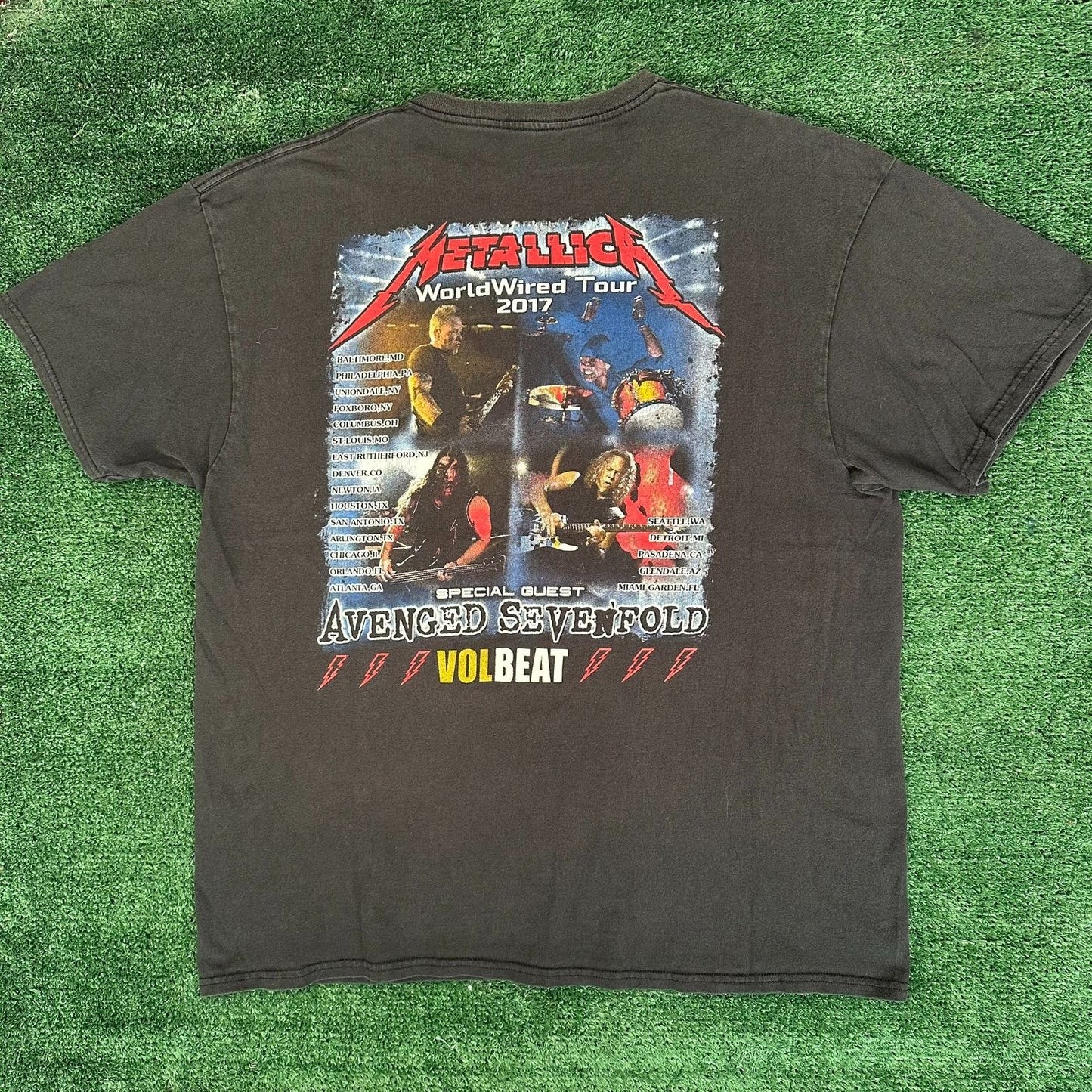Metallica Hardwired To Self Destruct WorldWired Tour T-Shirt Black L Grunge Punk