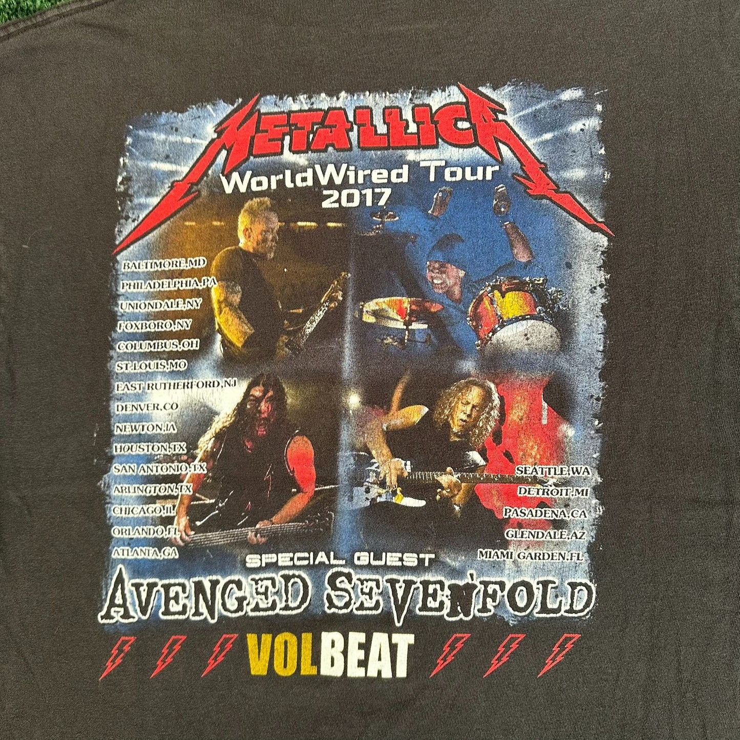 Metallica Hardwired To Self Destruct WorldWired Tour T-Shirt Black L Grunge Punk