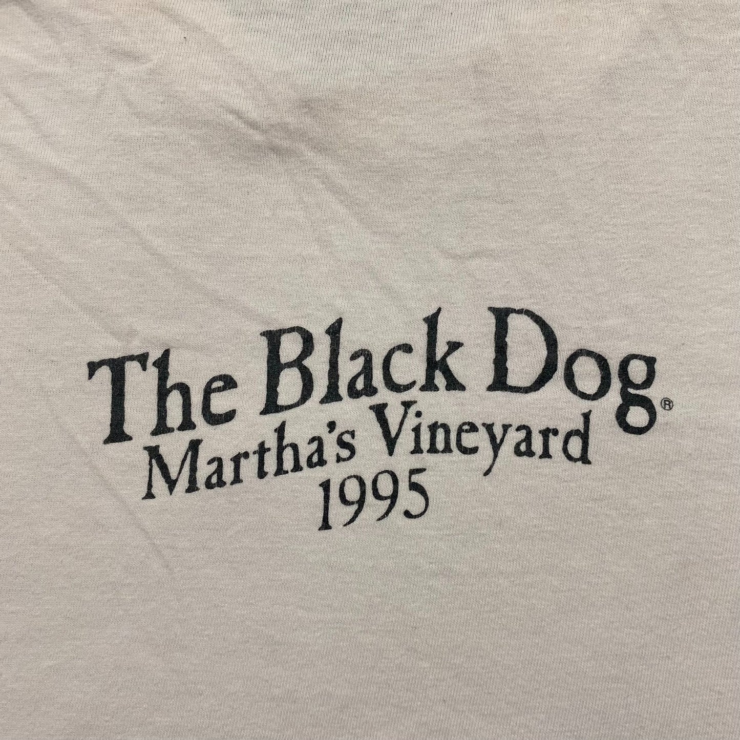 Vintage 90s Black Dog Martha's Vineyard Preppy Tourist Tee