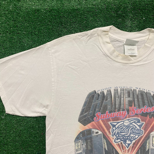 Vintage Y2K New York Yankees Shirt Subway Series MLB Tee