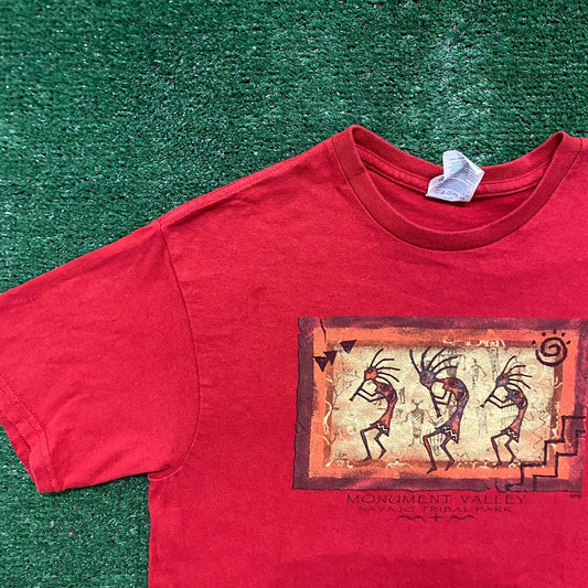 Vintage Y2K Navajo Tribal Native Art Essential Tourist Tee