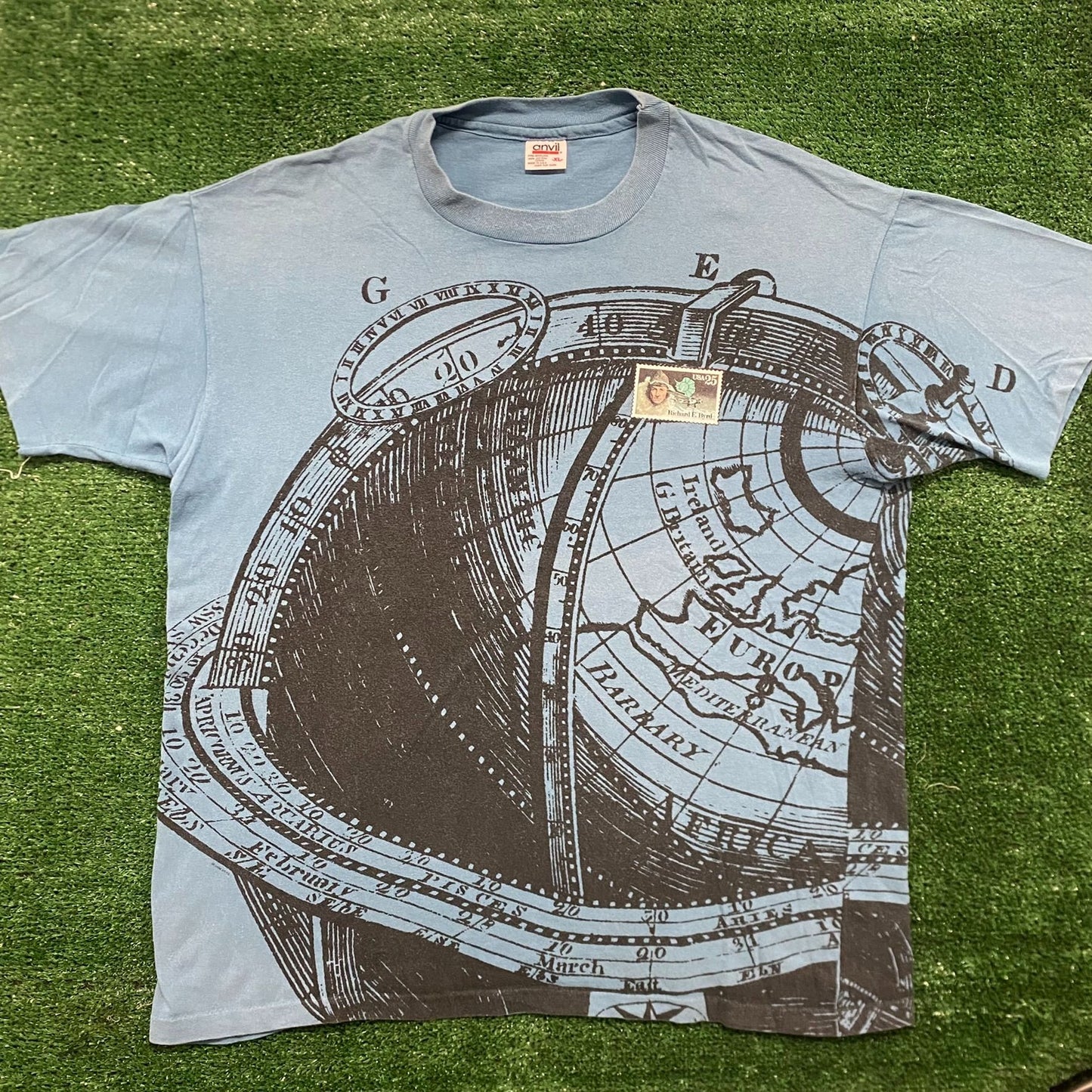 Vintage 90s Earth Globe Shirt History Single Stitch Tee