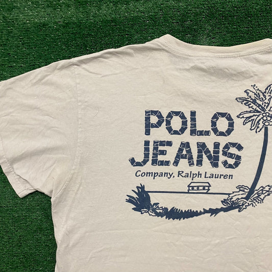 Vintage 90s Polo Ralph Lauren Jeans Tropical Beach Tee