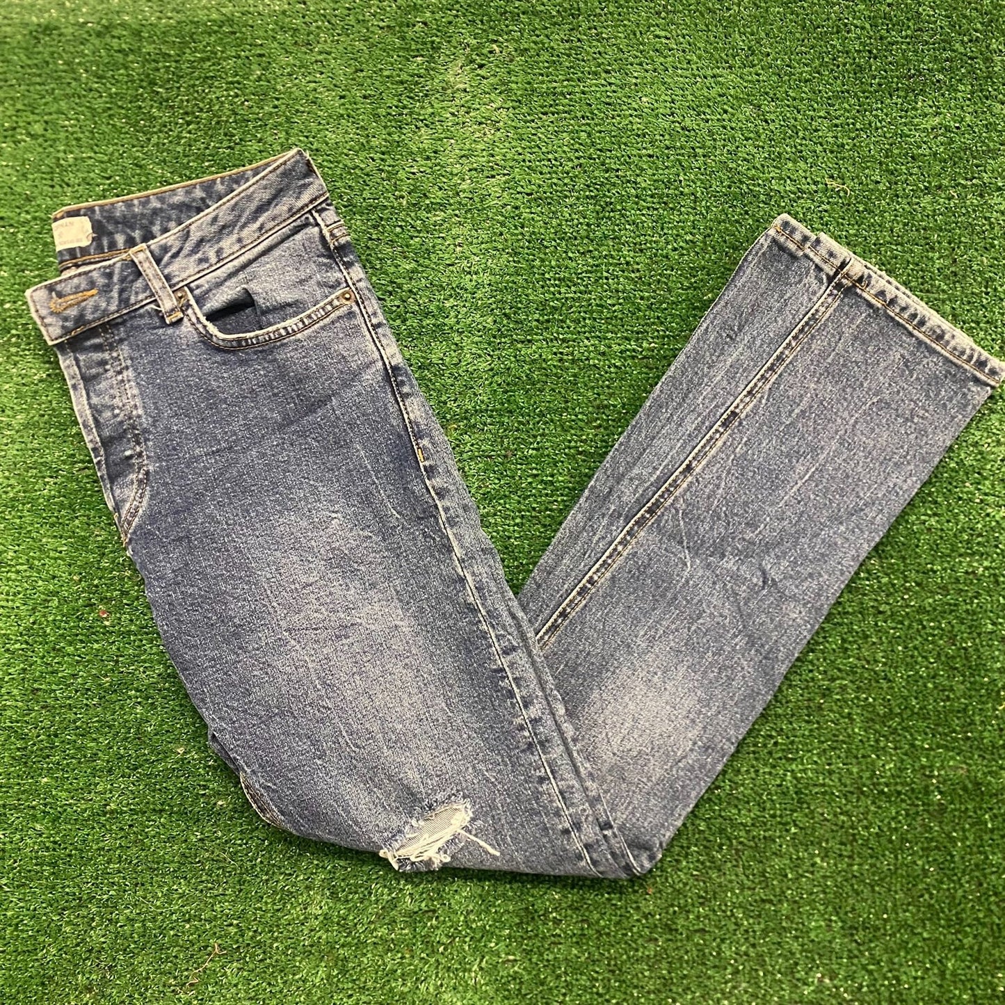 Topman Distressed Vintage Stretch Slim Denim Jeans Pants