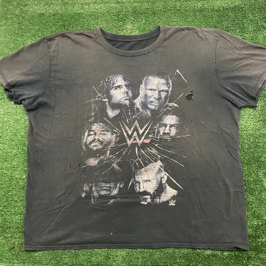 Vintage Y2K WWE Superstars Shirt Wrestling Sun Faded Punk Tee