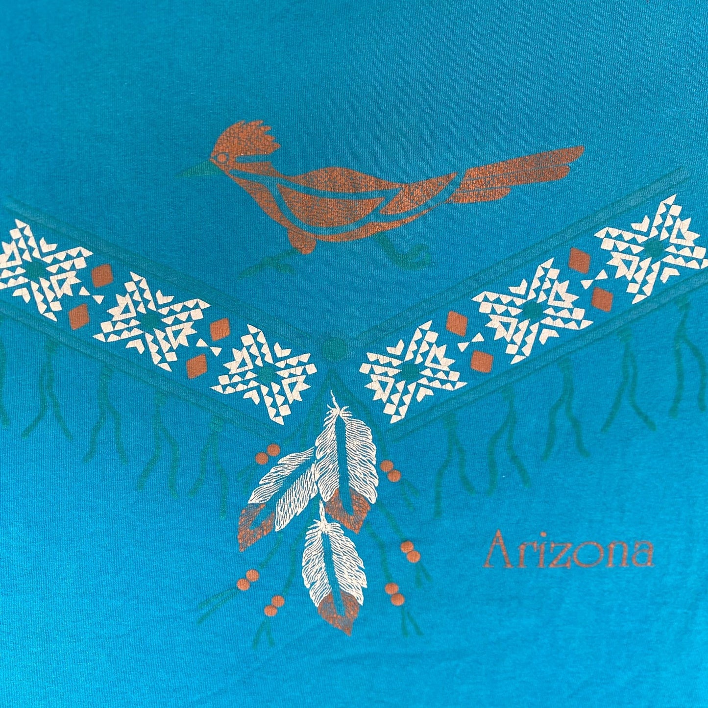 Vintage 90s Arizona Western Shirt Native Tribal Desert Tee