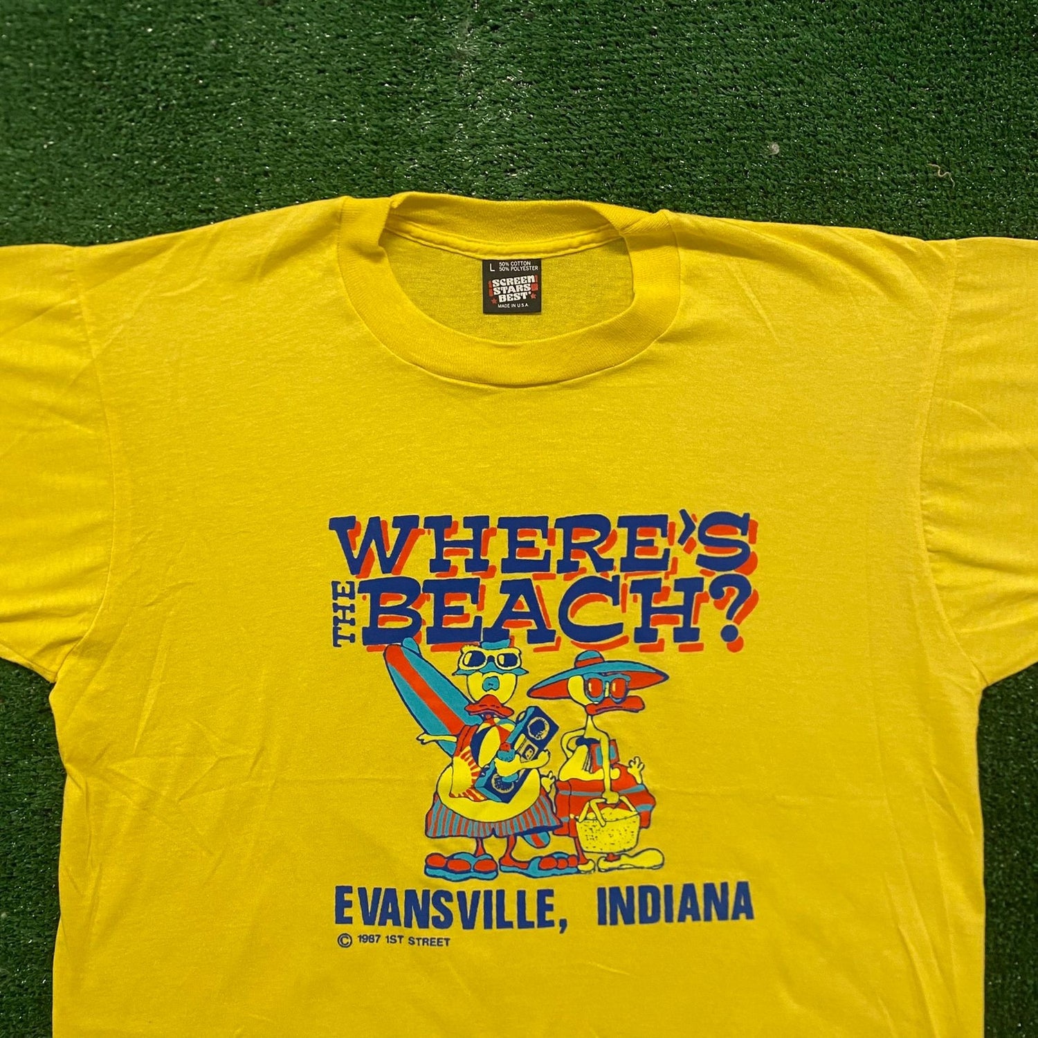 Vintage 80s Essential Indiana Beach Duck Tourist T-Shirt – Agent