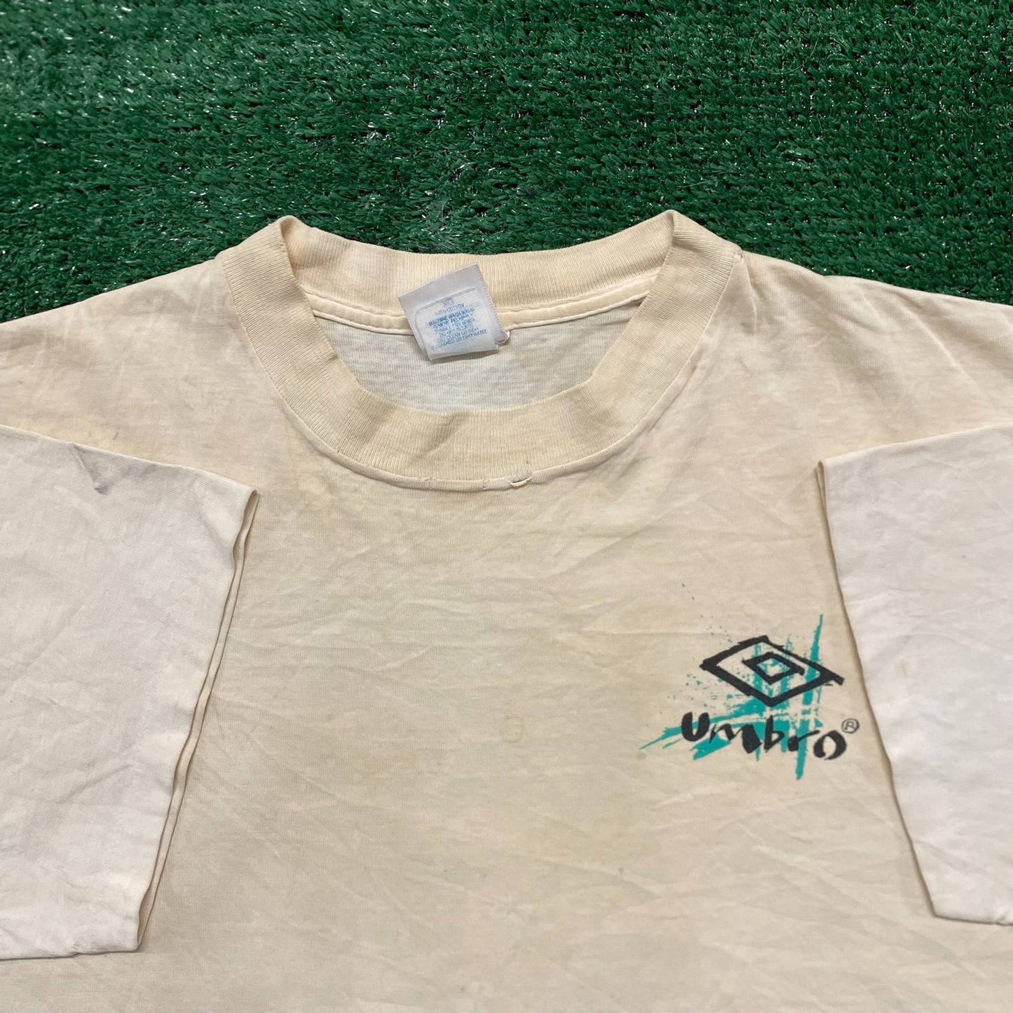 Thrashed Vintage 90s Baggy Umbro Soccer Single Stitch T-Shirt