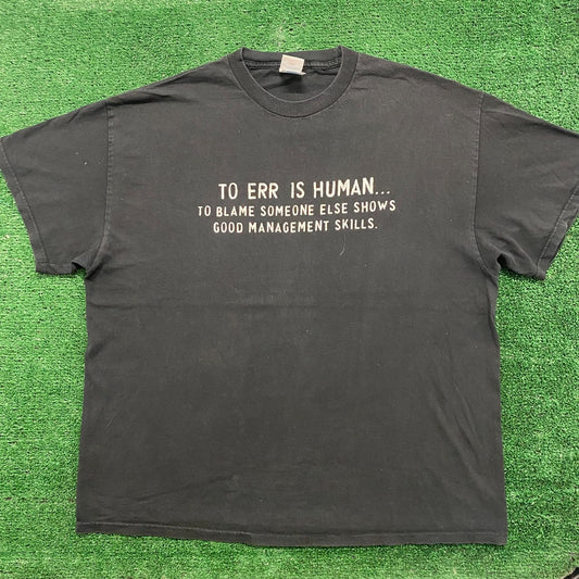 Vintage Y2K Baggy Essential Cyber Humor Funny Quote T-Shirt