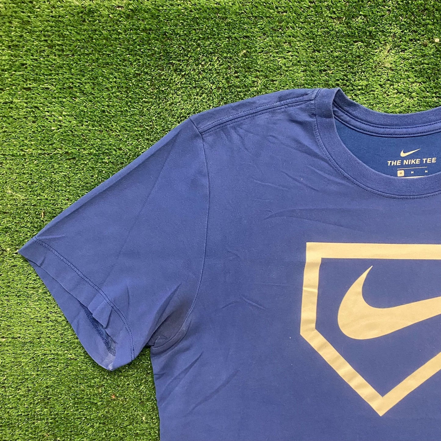 Nike Baseball Center Swoosh Shirt Athletic Dri-Fit Logo Tee