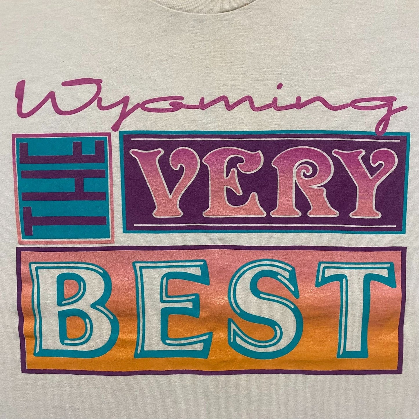 Vintage 80s Wyoming Quote Destination Single Stitch Tee