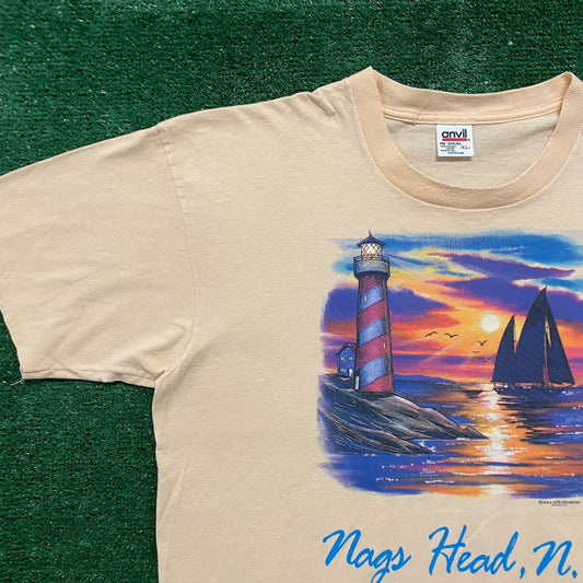 Vintage 80s Nags Head Shirt Single Stitch Beach Tourist Tee