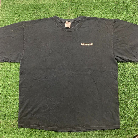 Vintage Y2K Microsoft Windows 7 Computer Tech Baggy Tee